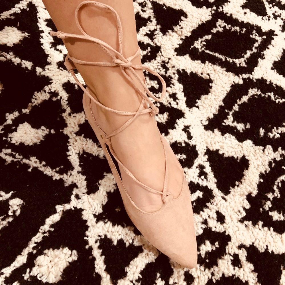 Lace-up flats